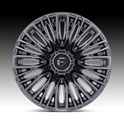 Fuel Rebar 8 D848 Matte Gunmetal Custom Truck Wheels 3